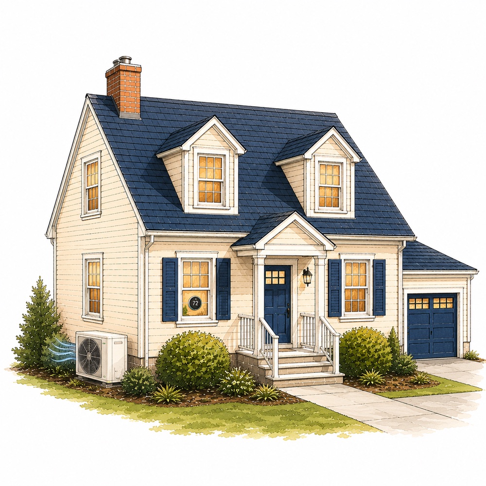 Modernized home with new windows and heat pump, Grade B