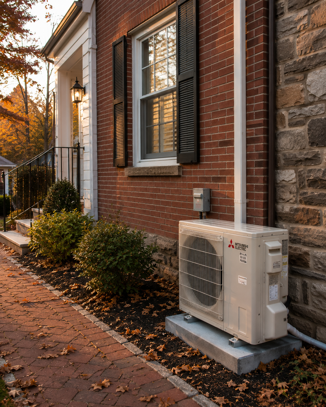 EmPOWER Maryland heat pump installation, a residential air-source heat pump system at a Maryland home