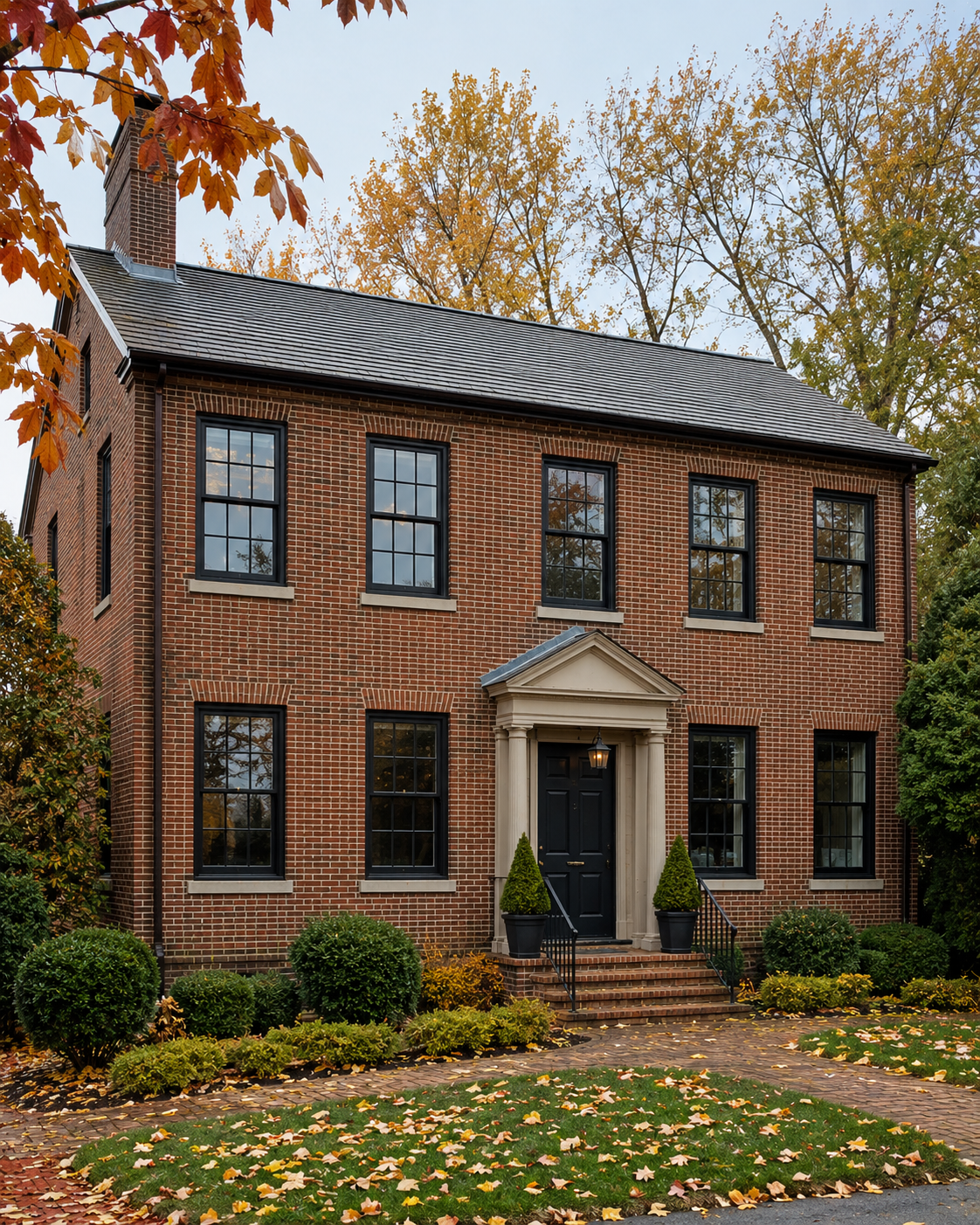 A New York home window upgrade in progress, ENERGY STAR Northern-Zone windows being set into a Westchester County colonial